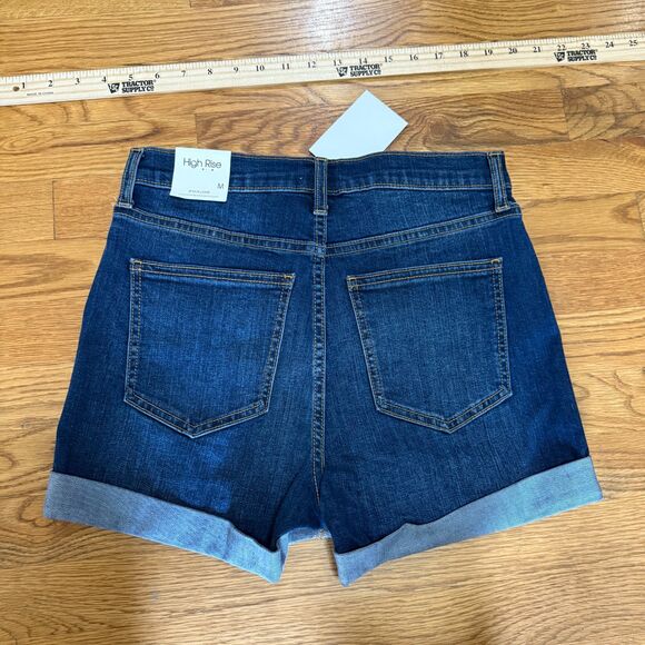 Sneak Peek High Rise Rolled Hem Denim Shorts Medium - Picture 3 of 7